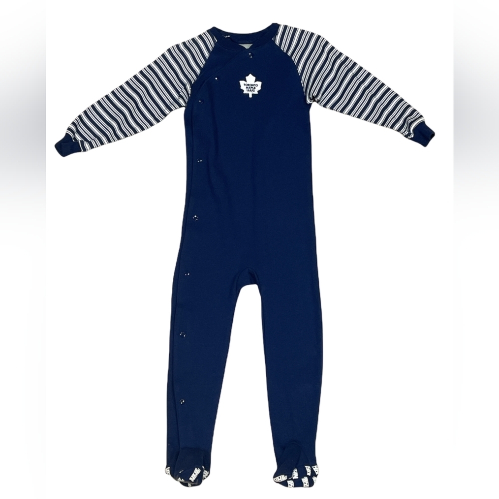 NHL Toronto Maple Leafs Sleeper Footed One Piece Sports Hockey Baby 24m